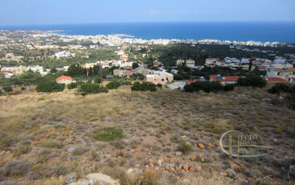 Koutouloufari Hersonissos Crete Building plot with sea view For Sale in