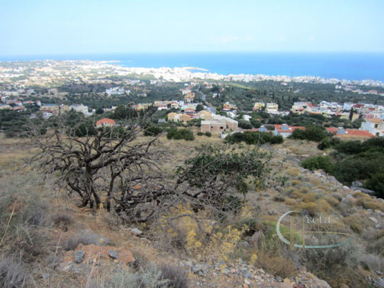 Koutouloufari Hersonissos Crete Building plot with sea view For Sale in