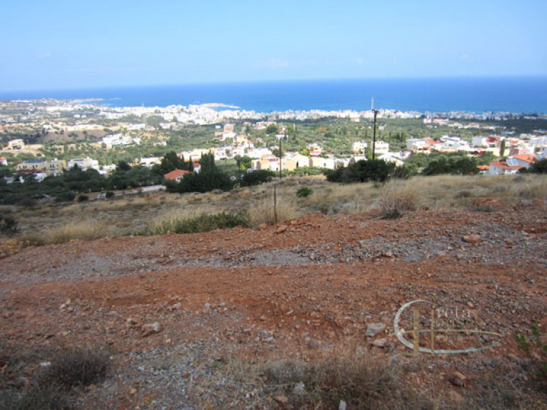Koutouloufari Hersonissos Crete Building plot with sea view For Sale in