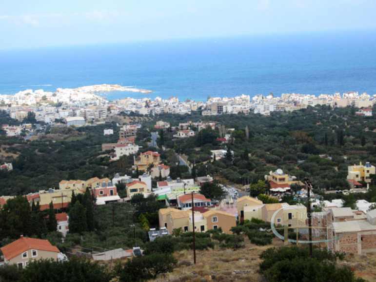 Koutouloufari Hersonissos Crete Building plot with sea view For Sale in