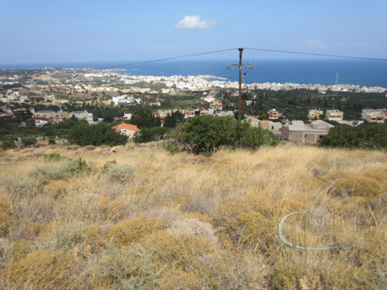 Koutouloufari Hersonissos Crete Building plot with sea view For Sale in